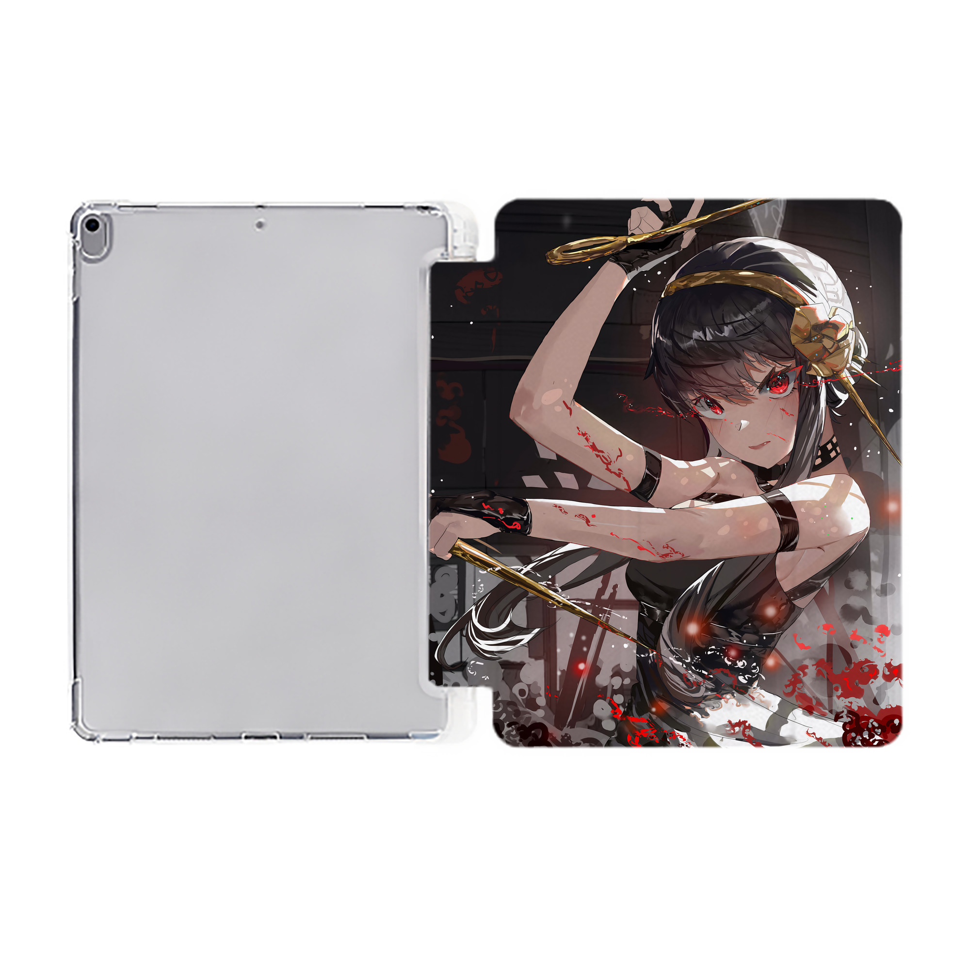 （画像用） SPY×FAMILY间谍家家酒 IPad ケース ペン収納付き 三つ折りスタンド PUレザー×シリコン 対応機種9.5/10.5/10.9インチ
